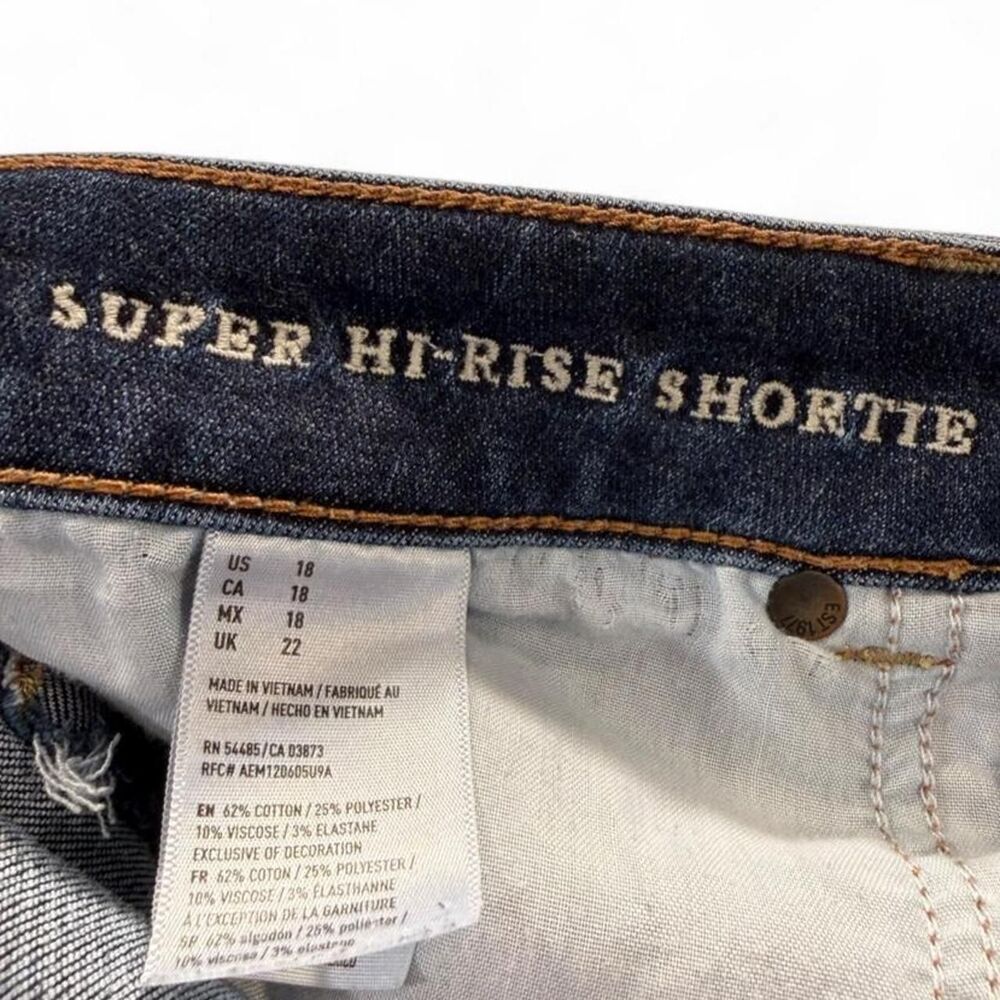 American Eagle Women's Blue and Navy Shorts - Picture 7 of 7